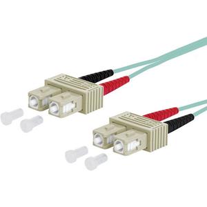 Metz Connect 151J1EOEO10E Glasvezel Optische vezel Aansluitkabel [2x SC-stekker - 2x SC-stekker] 50/125 µ Multimode OM3 1.00 m