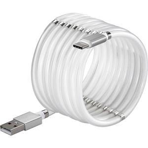 Renkforce USB-kabel USB 2.0 USB-A stekker, USB-C stekker 1.00 m Wit Vergulde steekcontacten TO-6899484