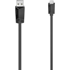 Hama USB-Kabel USB 2.0 USB-Micro-B Stecker, USB-A Stecker 0.75m Schwarz 00200607