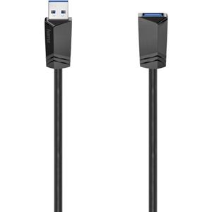 Hama USB-kabel USB 3.2 Gen1 (USB 3.0 / USB 3.1 Gen1) USB-A stekker, USB-A bus 1.50 m Zwart 00200628