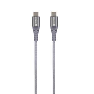 Skross USB-Kabel USB 2.0 USB-C™ Stecker 1.20m Space Grau Rund, Flexibel, Stoff-Ummantelung SKCA001