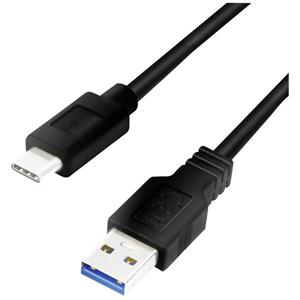 LogiLink USB-kabel USB 3.2 Gen1 (USB 3.0 / USB 3.1 Gen1) USB-A stekker, USB-C stekker 50.00 cm Zwart CU0167