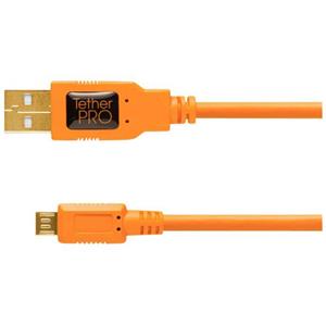 Tether Tools USB-kabel USB-A stekker, USB-micro-B stekker 4.60 m Oranje CU5430ORG