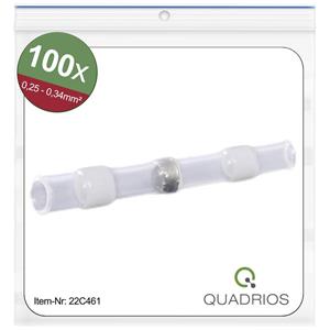 Quadrios 22C461 Stoßverbinder mit Schrumpfschlauch 0.25mm² 0.34mm² Vollisoliert Weiß 1 Set