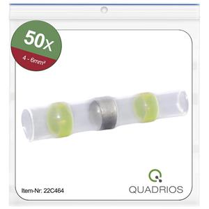 Quadrios 22C464 Stoßverbinder mit Schrumpfschlauch 4.0mm² 6.0mm² Vollisoliert Gelb 1 Set