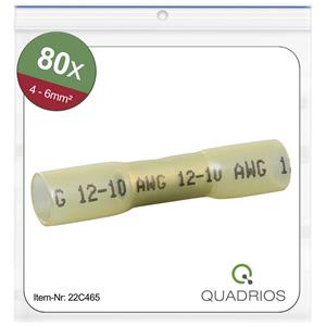 Quadrios 22C465 Stootverbinder Met krimpkous 4 mm² 6 mm² Volledig geïsoleerd Geel 1 set(s)
