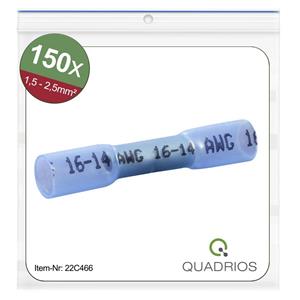 Quadrios 22C466 Stoßverbinder mit Schrumpfschlauch 1.5mm² 2.5mm² Vollisoliert Blau 1 Set