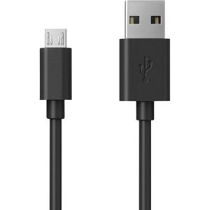 RealPower USB-Kabel USB 2.0 USB-A Stecker, USB-Micro-B Stecker 60.00cm Schwarz 255651
