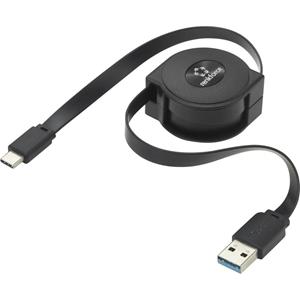 Renkforce USB-kabel USB 3.2 Gen1 (USB 3.0 / USB 3.1 Gen1) USB-C stekker, USB-A stekker 80.00 cm Zwart RF-4352328