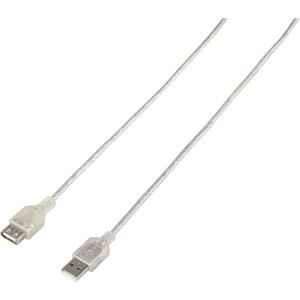 Renkforce USB-Kabel USB 2.0 USB-A Stecker, USB-A Buchse 4.50m Durchsichtig RF-4538150