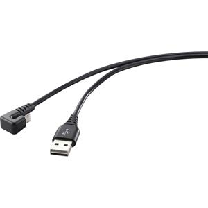Renkforce USB-Kabel USB 2.0 USB-A Stecker, USB-Micro-B Stecker 1.00m Schwarz RF-4598342