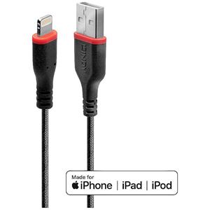 LINDY USB-kabel USB 2.0 Apple Lightning stekker, USB-A stekker 1.00 m Zwart 31291