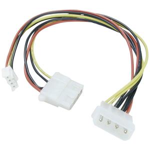 LINDY Stroom Y-adapter [1x IDE-stroomstekker 4-polig - 1x IDE-stroombus 4-polig] 0.25 m Meerdere kleuren