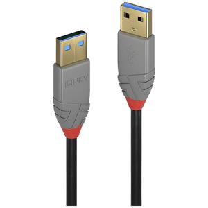 LINDY USB-kabel USB 3.2 Gen1 (USB 3.0 / USB 3.1 Gen1) USB-A stekker, USB-A stekker 0.5 m Zwart 36750