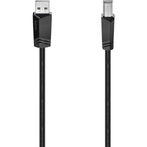 Hama USB-kabel USB 2.0 USB-A stekker, USB-B stekker 5.00 m Zwart 00200604