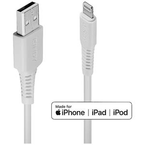LINDY USB-Kabel USB 2.0 USB-A Stecker, Apple Lightning Stecker 3m Weiß 31328