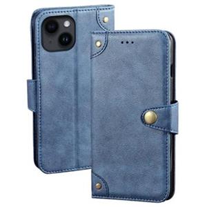 Idewei iPhone 14 Wallet Case met Magnetische Sluiting - Blauw