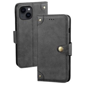 Idewei iPhone 14 Wallet Case met Magnetische Sluiting - Zwart