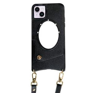 Fish Tail iPhone 14 Pro Gecoat Hoesje met Spiegel - Zwart