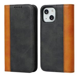 Elegance Series iPhone 14 Wallet Case - Zwart / Geel