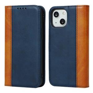 Elegance Series iPhone 14 Wallet Case - Blauw / Geel