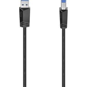 Hama USB-Kabel USB 3.2 Gen1 (USB 3.0 / USB 3.1 Gen1) USB-A Stecker, USB-B Stecker 1.50m Schwarz 0020