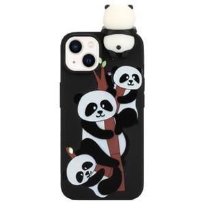 3D Figure-serie iPhone 14 TPU Hoesje - Panda Familie