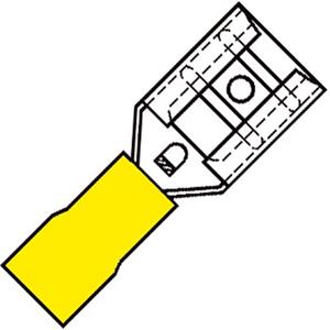 Klemko Kabelschoen vlakstekerhuls geel geïsoleerd micro 2,8x0,8 voor 0,1-0,5 mm2 100 stuks  101346