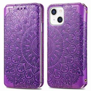 Mandala Series iPhone 14 Wallet Case - Paars