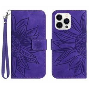 Sunflower Series iPhone 14 Pro Max Wallet Case - Paars
