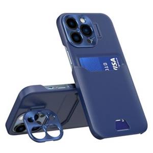 CamStand iPhone 14 Pro Max Cover met Creditcardvak - Donkerblauw