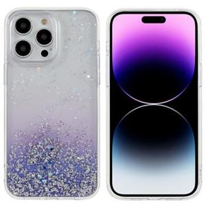 Dfans Starlight Glitter iPhone 14 Pro Max Hybride Hoesje - Paars