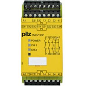 PILZ Veiligheidsschakelapparaat PNOZ X3P 24VDC 24VAC 3n/o 1n/c 1so  3x NO, 1x NC (b x h x d) 45 x 94 x 121 mm 1 stuk(s)