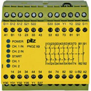 PILZ Sicherheitsschaltgerät PNOZ X9 24VAC 24VDC 7n/o 2 n/c 2so Betriebsspannung: 24 V/DC 7 Schließ