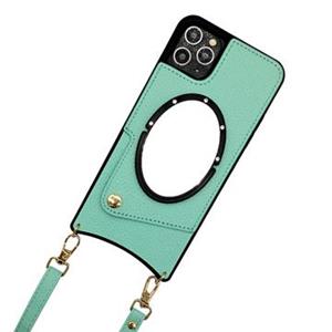Fish Tail iPhone 14 Pro Max Gecoat Hoesje met Spiegel - Groen