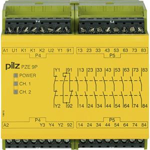 PILZ Contactuibreiding PZE 9P 24VACDC 8n/o 1n/c  8x NO, 1x NC (b x h x d) 90 x 87 x 121 mm 1 stuk(s)