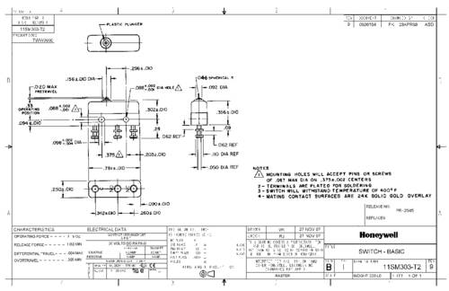 Honeywell SPS 11SM303-T2 Klikschakelaar 1 stuk(s) Single