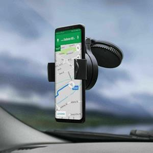 LuxeBass Telefoonhouder Auto | Voorruit en Dashboard | Zuignap&Klemsysteem | 360 graden roteren - LB510