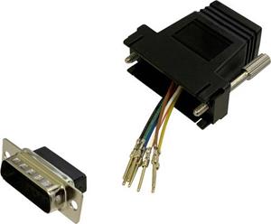 BKL Electronic 10121122 Adapter D-sub stekker 15-polig - RJ45-bus 1 stuk(s) Single