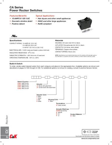 C & K Switches 1 stuk(s)