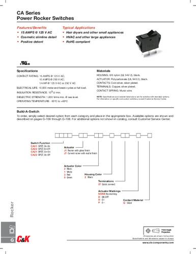 C & K Switches 1 stuk(s)