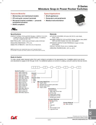 C & K Switches 1 stuk(s)