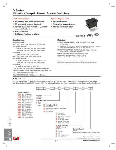 C & K Switches 1 stuk(s)