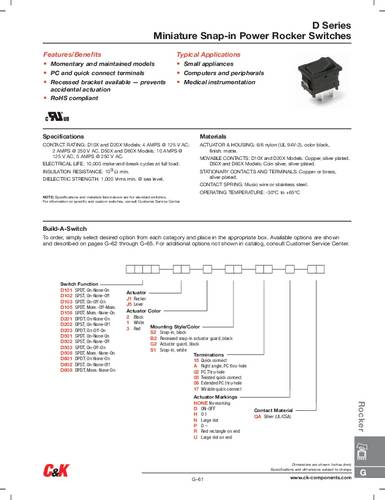 C & K Switches 1 stuk(s)
