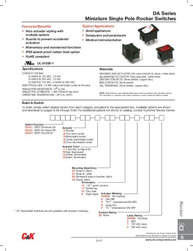 C & K Switches 1 stuk(s)