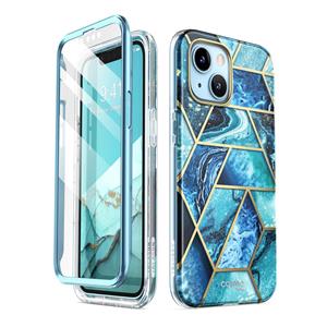 I-blason Cosmo 360 Backcase met screenprotector iPhone 13 - Marmer Ocean