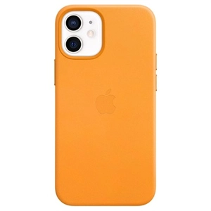 Apple Leder Case mit MagSafe für Apple iPhone 12 mini, california poppy