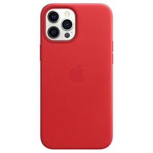 Apple Leder Case mit MagSafe für Apple iPhone 12 Pro Max, rot