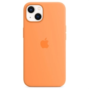 Apple Silikon Case mit MagSafe für Apple iPhone 13, gelborange