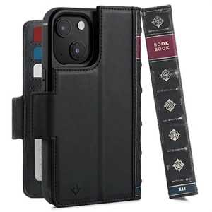 Twelve South Smartphone-Hülle »Twelve South BookBook für iPhone 13 MINI - Retro Leder Case MagSafe Hülle im Buchdesign, Schwarz«